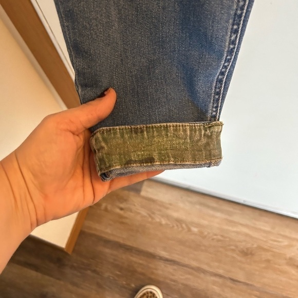 Glitzy Girlz size 16 denim stretchy jeans with camo cuff and underlay - Picture 3 of 9